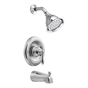MOEN Caldwell CHROME Posi-temp Tub And Shower Faucet With Showerhead 82496EP NIB